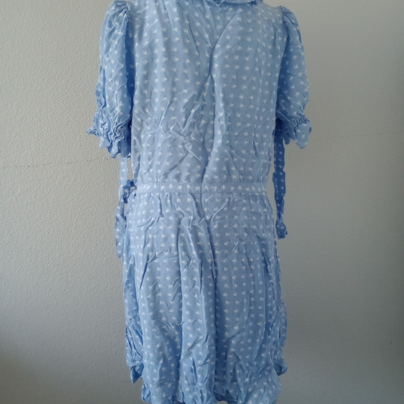 For Love and Lemons Blue White Sweetheart Wrap Mini Dress SOLD OUT - Picture 2 of 5